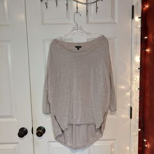 Express High Low Double Zip Sweater
